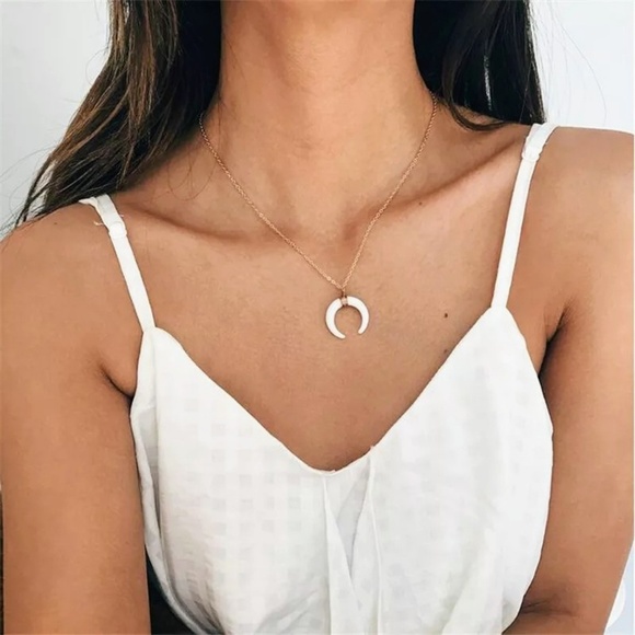 Inglenook Boutique Jewelry - *BOGO* Acrylic Crescent Moon Horn Necklace